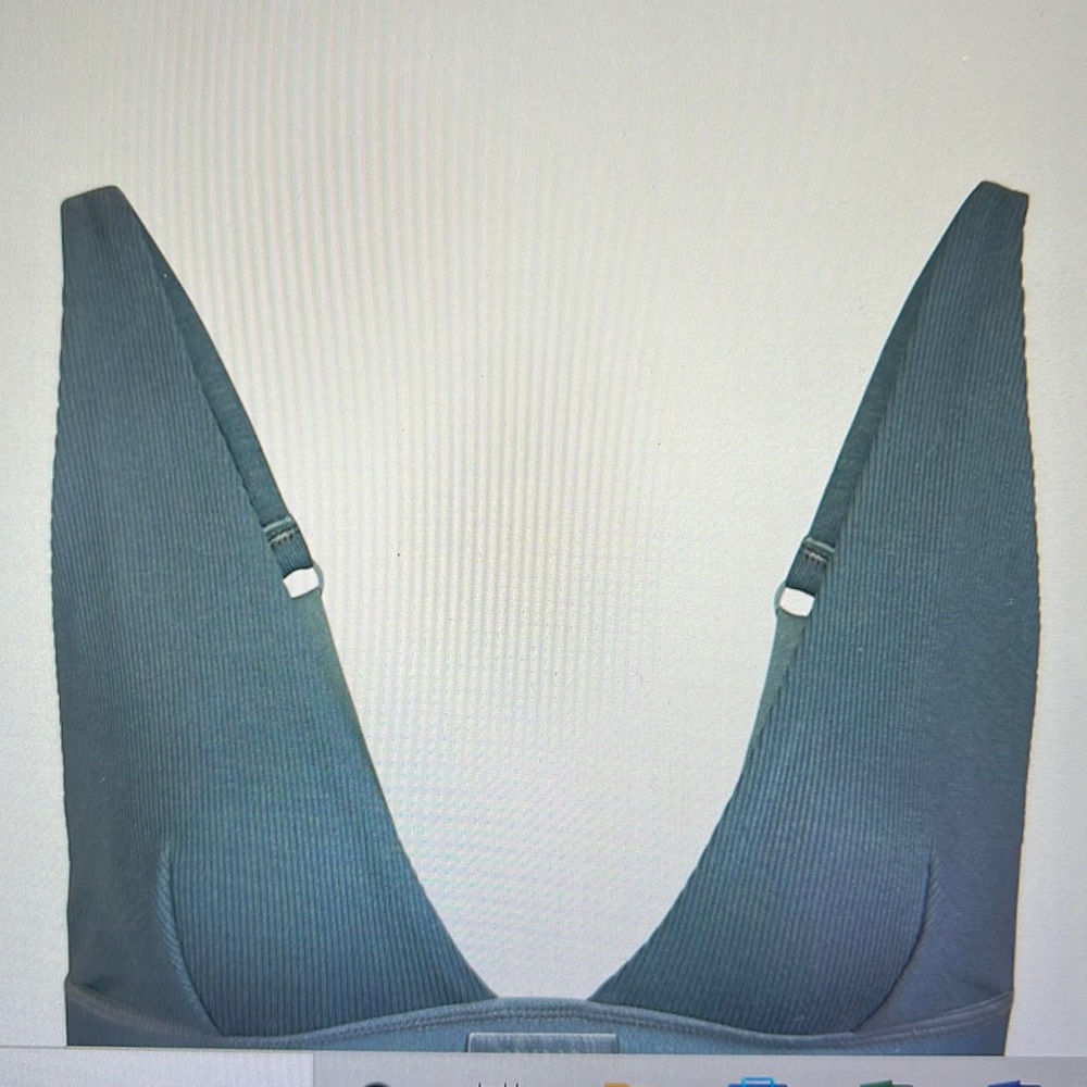 Skims cotton  plunge bralette